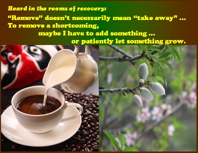 "Remove" doesn't necessarily mean "take away" ... to remove a shortcoming, maybe I have to add something ... or patiently let something grow. #Subtract #Add #Recovery